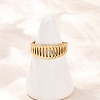 304 Stainless Steel Cuff Open Rings for Women RJEW-H255-01G-09-1