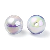 UV Plating Rainbow Iridescent Acrylic Beads OACR-F004-09C-3