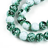 Transparent Baking Paint Glass Beads Strands DGLA-N009-8mm-06-4
