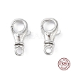 Anti-Tarnish Rhodium Plated 925 Sterling Silver Swivel Clasps STER-K173-22P-1