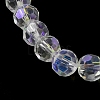 Electroplate Transparent Glass Beads Strands EGLA-A035-T8mm-L19-3