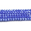 Opaque Solid Color Electroplate Glass Beads Strands EGLA-A039-P4mm-A11-1