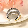 304 Stainless Steel Open Cuff Rings for Unisex RJEW-R010-06G&S-3