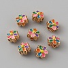 Light Gold Tone Alloy Enamel Beads ENAM-WH0057-43A-2