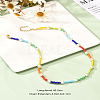 Glass Seed & Glass Pearl Beaded Necklace for Girl Women X1-NJEW-TA00007-2