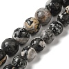 Natural Black Agate Beads Strands G-M402-D02-3