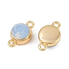 Brass Pave Cubic Zirconia Connector Charms KK-H078-06G-01-2