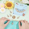 12Pcs 12 Style Sheep with Number Wood Pendant Locking Stitch Markers HJEW-AB00642-3
