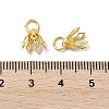 Flower Rack Plating Brass Filigree Bead Cap Bails KK-L102-27G-3
