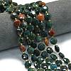 Natural Bloodstone/Heliotrope Stone Beads Strands G-C116-A143-01-1