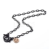 Personalized Acrylic Cable Chain Necklaces NJEW-JN03477-2
