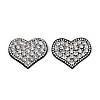 Heart Hotfix Glass Rhinestone with Cloth Patches PATC-T002-02A-1