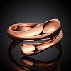 Real Rose Gold Plated Adjustable Brass Finger Rings for Women RJEW-BB07574-B-6