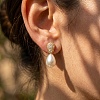 316L Surgical Stainless Steel Micro Pave Cubic Zirconia Stud Earrings for Women SA-CBA2DC8-03G-1