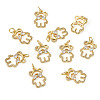 10Pcs Brass with Cubic Zirconia Pendants KK-TA0002-13-3