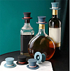 3Pcs 3 Colors Silicone Red Wine Bottle Stoppers SIL-WR0001-03-6
