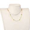 Brass Handmade Beaded Chain Bracelets NJEW-JN02947-4