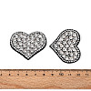 Heart Hotfix Glass Rhinestone with Cloth Patches PATC-T002-02A-3