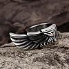 Punk Rock Style 316L Surgical Stainless Steel Wing Wide Band Rings for Men RJEW-BB01236-10AS-4