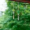 Electroplate Glass Bullet Pendant Decorations HJEW-PH01827-7