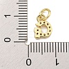 Initial Letter Brass with Cubic Zirconia Charms KK-Q814-26G-G-3