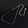 Trendy Unisex Rhodium Plated 925 Sterling Silver Snake Chain Necklaces X-STER-M034-B-08-2