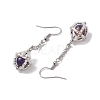 Glass Seed Beads Dangle Earrings EJEW-MZ00350-04-4