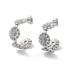 Non-Tarnish Sunflower 304 Stainless Steel Stud Earrings EJEW-P258-20P-1