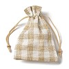 Cloth Imitation Burlap Drawstring Bags AJEW-D064-01C-2