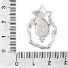 Star 304 Stainless Steel Pendant Cabochon Setting STAS-P454-09A-3