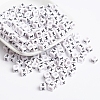 Acrylic Horizontal Hole Letter Beads X-PL37C9308-X-1