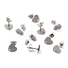 Non-Tarnish 304 Stainless Steel Stud Earring Findings STAS-I183-02A-P-1
