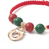 Christmas Themed Alloy Enamel Charm Bracelet BJEW-JB09928-4