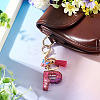 Alloy Resin Butterfly Keychains KEYC-TADJ0002-02G-P-5