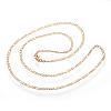 304 Stainless Steel Figaro Chain Necklaces STAS-F034-06G-2
