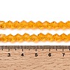 Orange Glass Bicone Beads Strands X-GLAA-S026-6mm-12-5