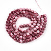 Transparent Baking Paint Glass Beads Strands X-DGLA-N009-8mm-03-3