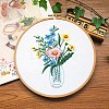 Flower Pattern DIY Embroidery Starter Kits DIY-P077-101-1