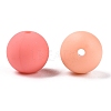 Rubberized Style Imitated Silicone Acrylic Beads MACR-T048-01B-17-2