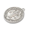 304 Stainless Steel & Rhinestone Pendants STAS-G371-09D-01P-2