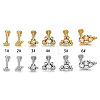316L Surgical Stainless Steel Clear Cubic Zirconia Threadless Labrets WG1AA8E-34-2