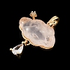 Natural Rose Quartz Carved Pendants GG-CBA5963-03G-2
