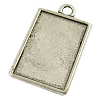 Tibetan Style Rectangle Pendant Cabochon Settings X-LF1598Y-1
