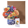DIY Paper Flower Bouquet Greeting Card Sets AJEW-WH0455-197A-1