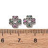 Brass Cubic Zirconia Bead Caps ZIRC-L105-03A-P-3