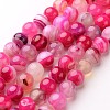 Natural Striped Agate/Banded Agate Beads Strands G-D845-01C-6mm-1
