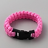 Survival Polyester Cord Bracelet with Plastic Clasps for Hiking Camping Outdoor BJEW-WH0018-54H-1