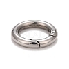 Non-Tarnish 304 Stainless Steel Spring Gate Rings X-STAS-M296-01P-A-2