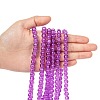 Spray Painted Crackle Glass Beads Strands CCG-Q001-8mm-12-4