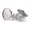 Tarnish Resistant 201 Stainless Steel Cuff Ring Findings STAS-S080-040G-P-5